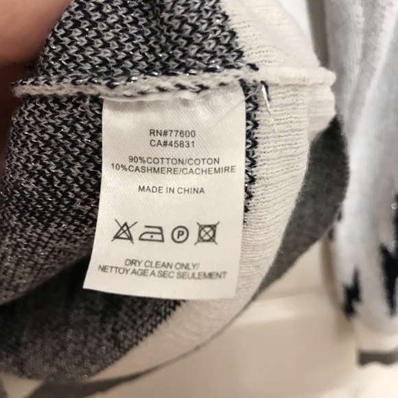 Chaser Lightning Bolt Cashmere Blend Sweater Med - Picture 7 of 9